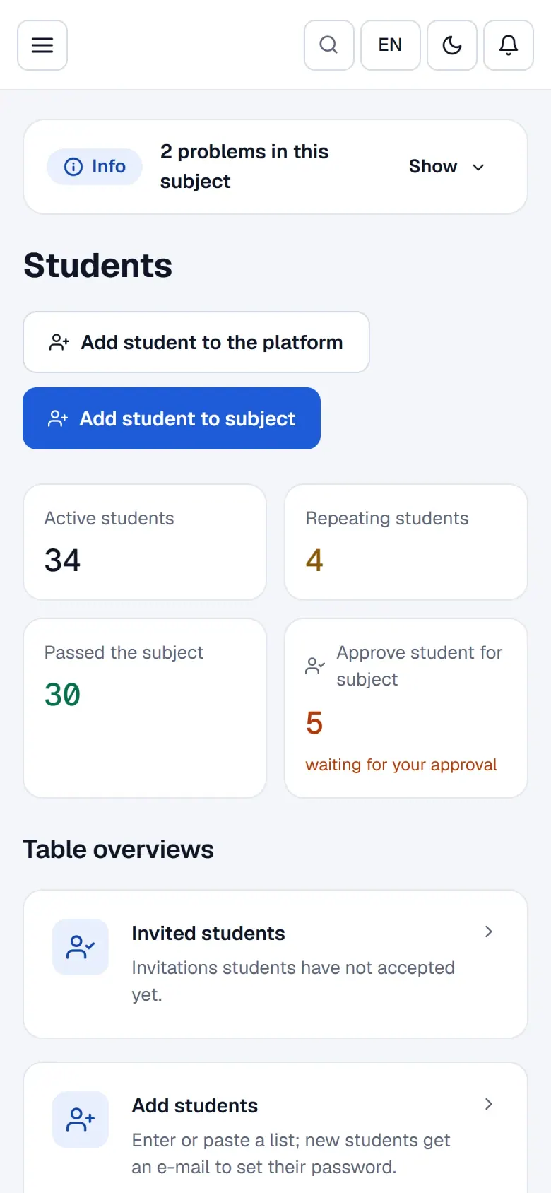 Lehrende auf dem Handy: Studierende der Lehrveranstaltung mit Abkürzungen