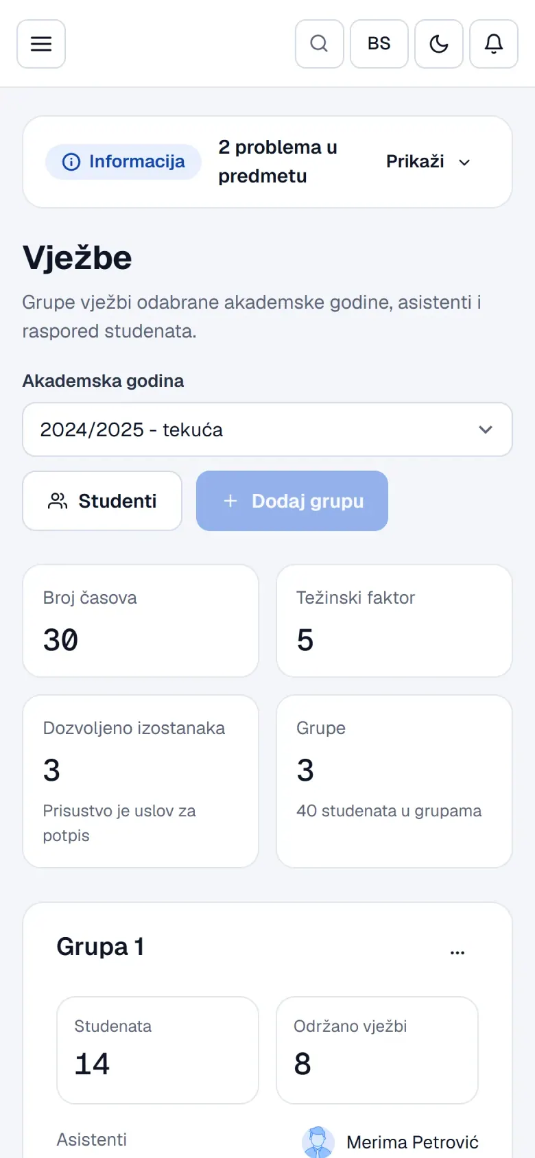 Grupe za vježbe s asistentima na telefonu