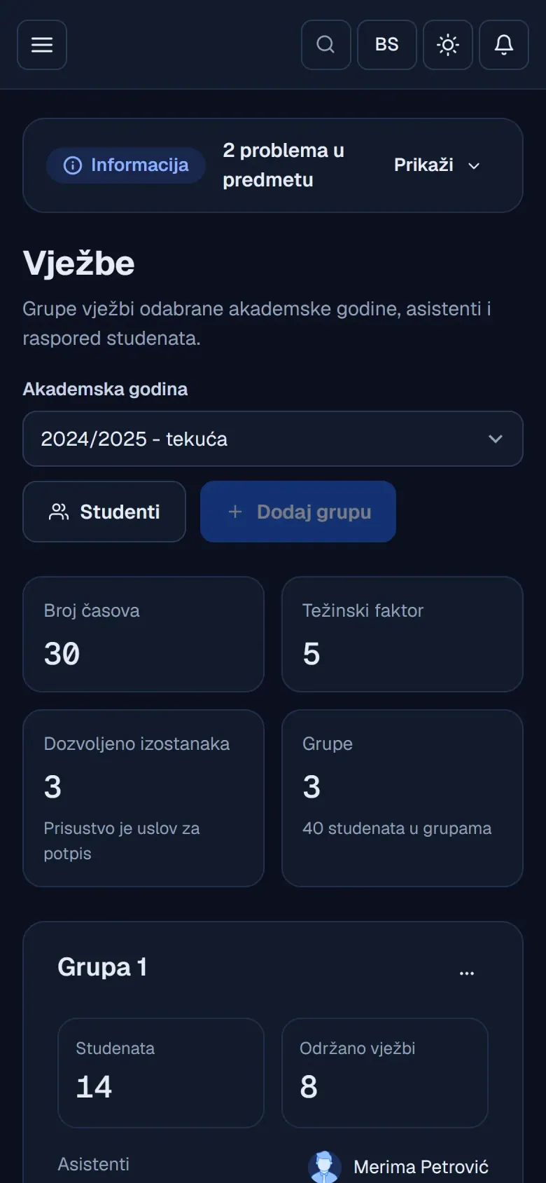 Grupe za vježbe s asistentima na telefonu